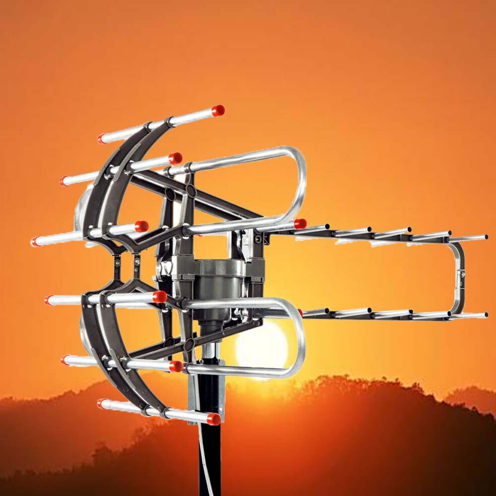 990Mile Amplified Antenna HDTV Digital Outdoor TV Antenna VHF/UHF 360° Rotation