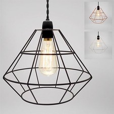 Spitafields Metal Light Fitting, Easy Fit Light Decoration, Black White Copper