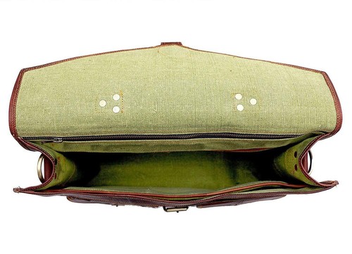 Borsa uomo nuova valigetta fatta a mano vera tracolla casual pelle vera - Foto 3 di 6