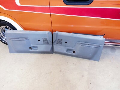 FORD TRUCK MANUAL DOOR PANELS GRAY FADING AND WEAR SHOWN OEM 1987-1991