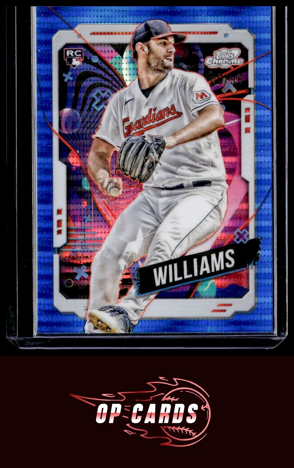 2024 Topps Chrome Cosmic #63 Gavin Williams Blue Moon Refractors #/99