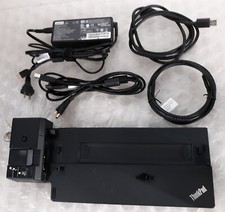 Lenovo ThinkPad 40AJ Ultra Dock w/ 135w AC Lock Key USB-C USB 3.0 HDMI DP Cables