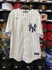 Nike New York Yankees White Home Pinstripe Jersey (Sz XL) Officially Licensed 
