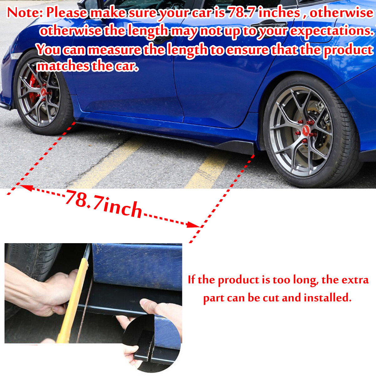 For 22-25 Subaru WRX ST-Style Gloss Black Front Lip+Side Skirts+Rear Diffuser