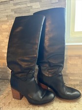 Black leather Boots Pirate Women  s 5 Halloween