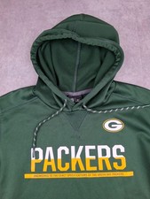 Green Bay Packers Hoodie Mens Medium Nike Therma Fit On Field NFL Football
