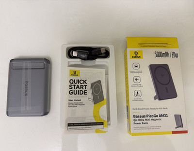 Baseus AM31 Ultra-Mini Magnetic Power Bank 5000mAh 20W Qi2 Wireless USB-C