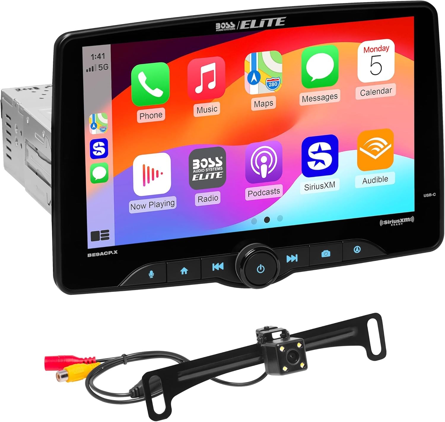 S 7" Bluetooth Android Touchscreen Auto Car Stereo, 85w - Black