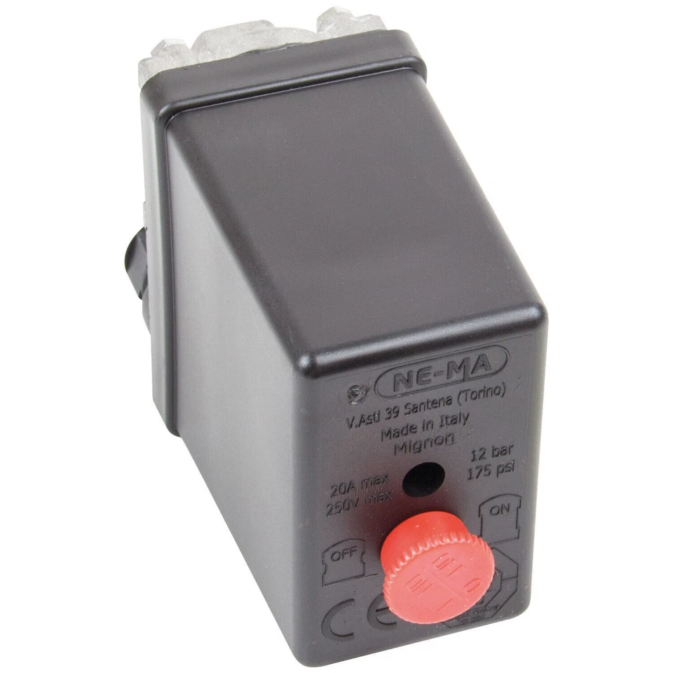 SIP 1/4" 1-Way Pressure Switch Safety Valve Air Compresor Pressure Control 02314 - Image 3 of 4