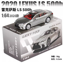 MASSDI Lexus LS 500h Silver 1/64 Diecast Alloy Model Car