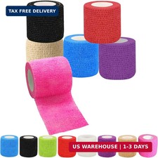 6 Pack 2 Inches Self Adhesive Wrap Bandage Self Adherent Cohesive Bandage Tape S