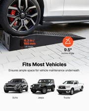 Car Ramps, 2 PCS 13000 lbs GVW Capacity, 6.3 in Lift Height, Portable High Prof