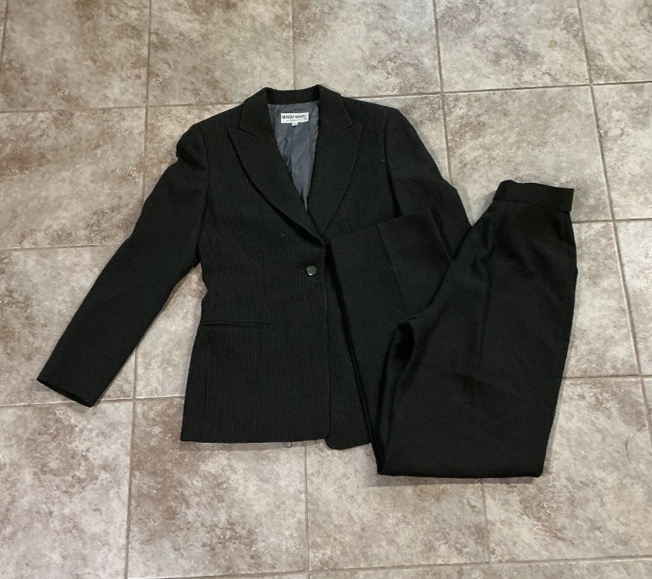 Giorgio Armani Le Collezioni Gruppo Gft Women’s Pinstriped Jacket and Pants