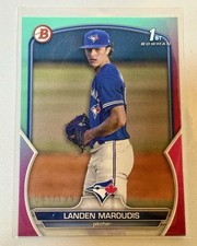 2023 Bowman Draft - Landen Maroudis #BD-138 Aqua & Pink Gradient /199 (RC)