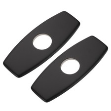 2pcs 6 Inch Kitchen Sink Faucet Hole Cover Deck Plate Escutcheon Black