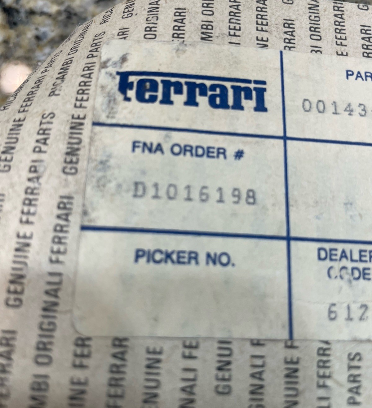 Ferrari 348 1993 Outer Antenna P/N 143764