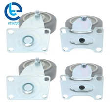 2 Straight 2 Diagonal Belt Brakes 4 Inch 1200Lbs Swivel Caster Wheels 4 Pack