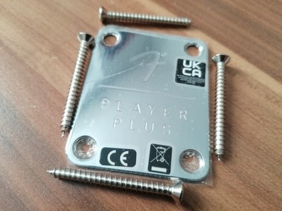 . Fender Player Plus Series Nashville Tele Chrome 4-Bolt NECK PLATE + Bolts