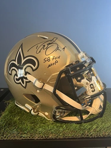 DREW BREES Autographed New Orleans Saints Full Size Helmet w/ Custom Visor - COA