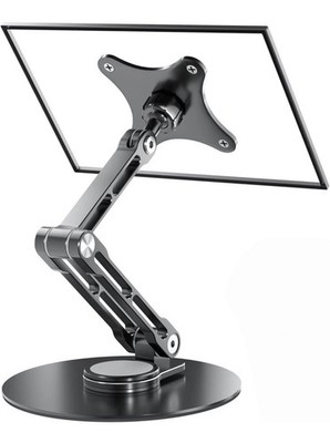 Monitorarm Schreibtischhalterung VESA Ständer für 13,3''-18,5'' Bildschirme Aluminium Neigbare Erhöhung