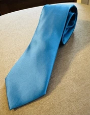 Barry Wang  Hand Made 100% Silk Men’s Sky Blue Necktie  Tie