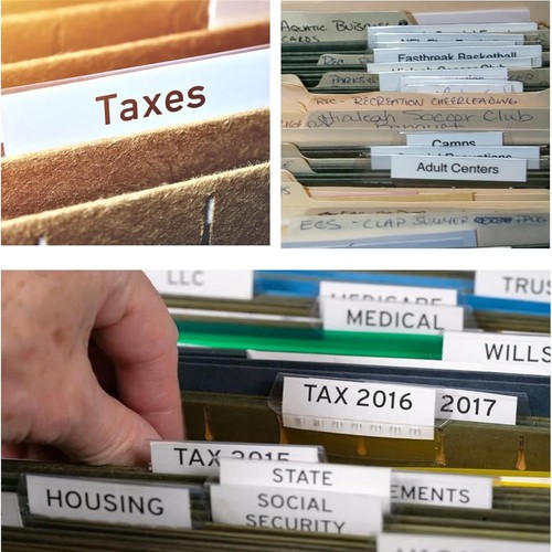 50 Pièces Étiquettes de Dossiers Suspendus avec 50 Inserts, 2 Pouces pour É1316 - Afbeelding 4 van 6
