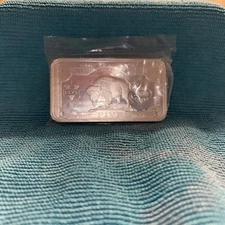 5 Oz Solid Silver Bar-1901 Bison Note APMEX Bullion 5 Ounces