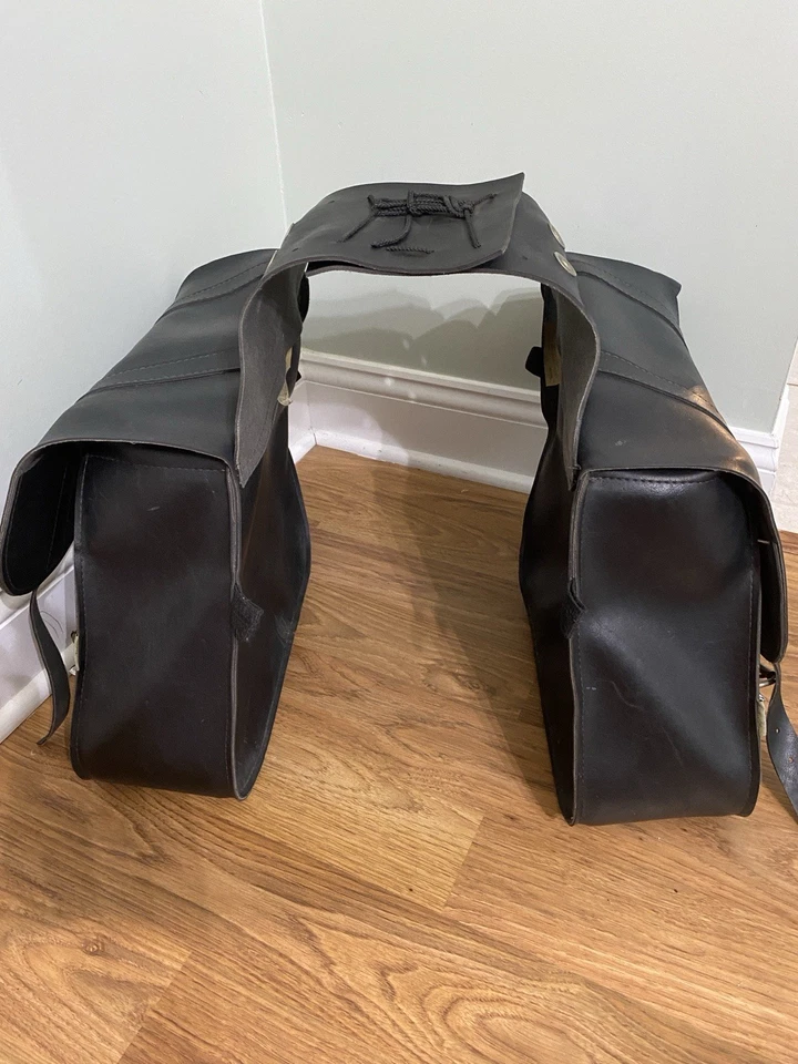 Alforjas dobles vintage Willie And Max para motocicleta - Hechas en EE. UU. Foto 2 de 4