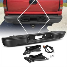 Black Rear Step Bumper For 99-06 Silverado Sierra 1500 2500 Black Rear Step Bumper For 99-06 Silverado Sierra 1500 2500