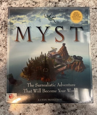 Broderbund Myst Big Box PC Game Windows 3.1/95 CD-ROM, Vintage 1997, Sealed
