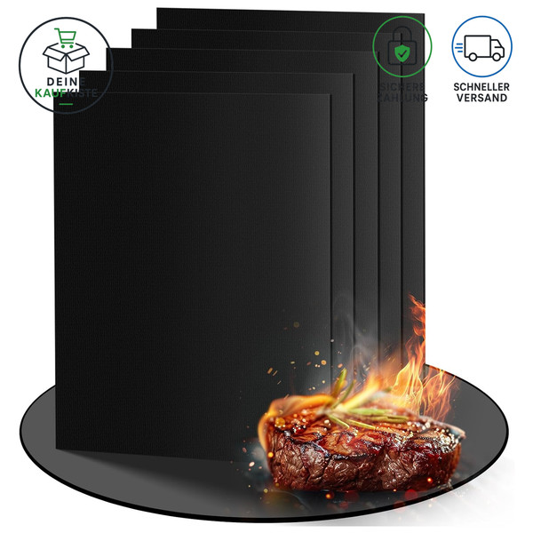 Grillmatte BBQ Antihaft 5Er Set 40X32 Cm FüR Gasgrill GrillzubehöR-image