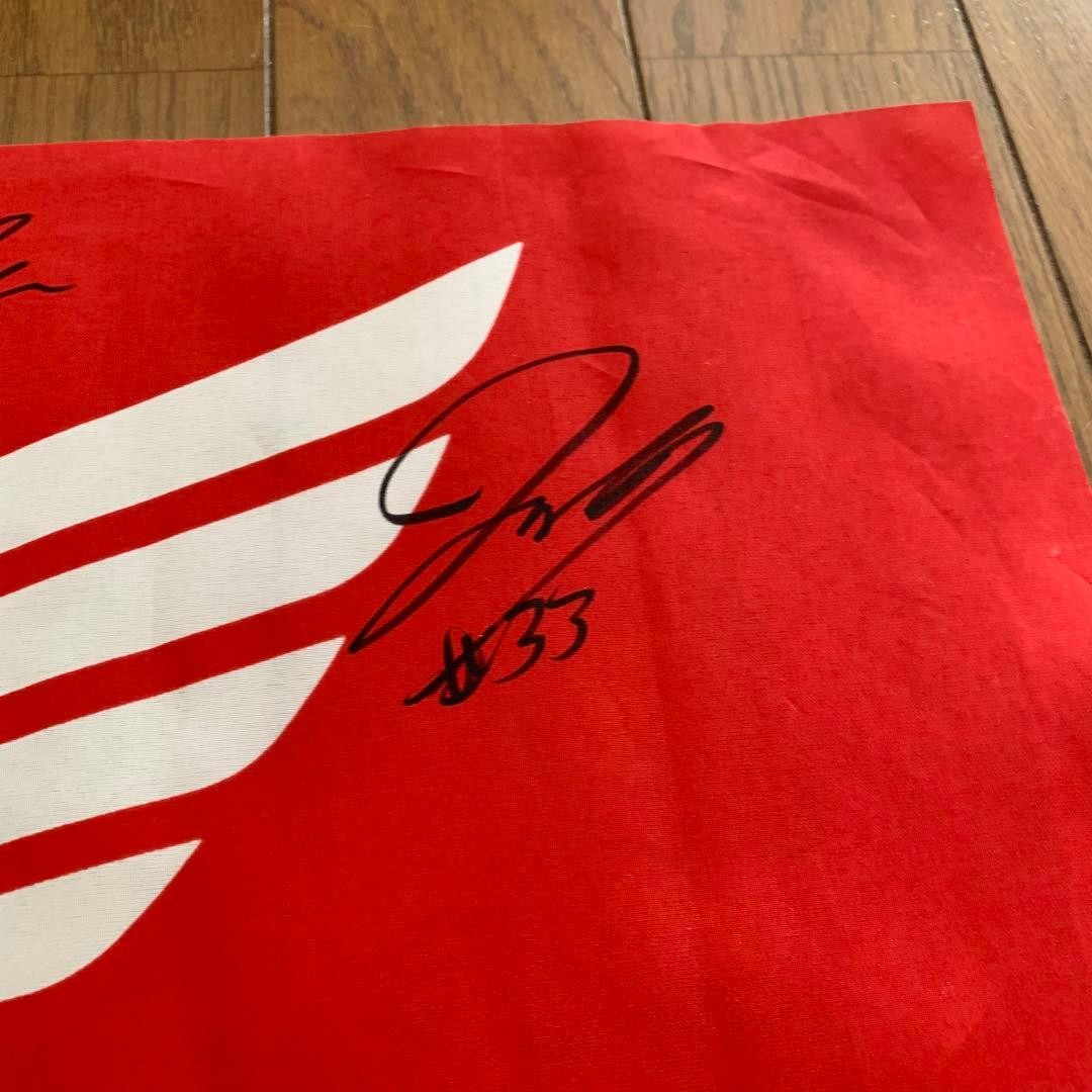 Suzuka 8 Hours Honda HRC 2022 winning team flag FLAG autographed
