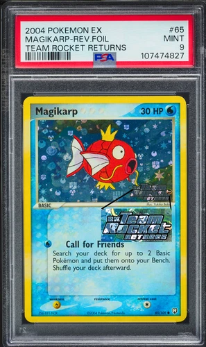 2004 Magikarp #65 Reverse Foil Stamped - Pokémon EX Team Rocket Returns PSA 9