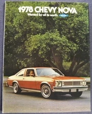 1978 Chevrolet Nova Brochure Sedan Hatchback Rally Coupe Excellent Original 78