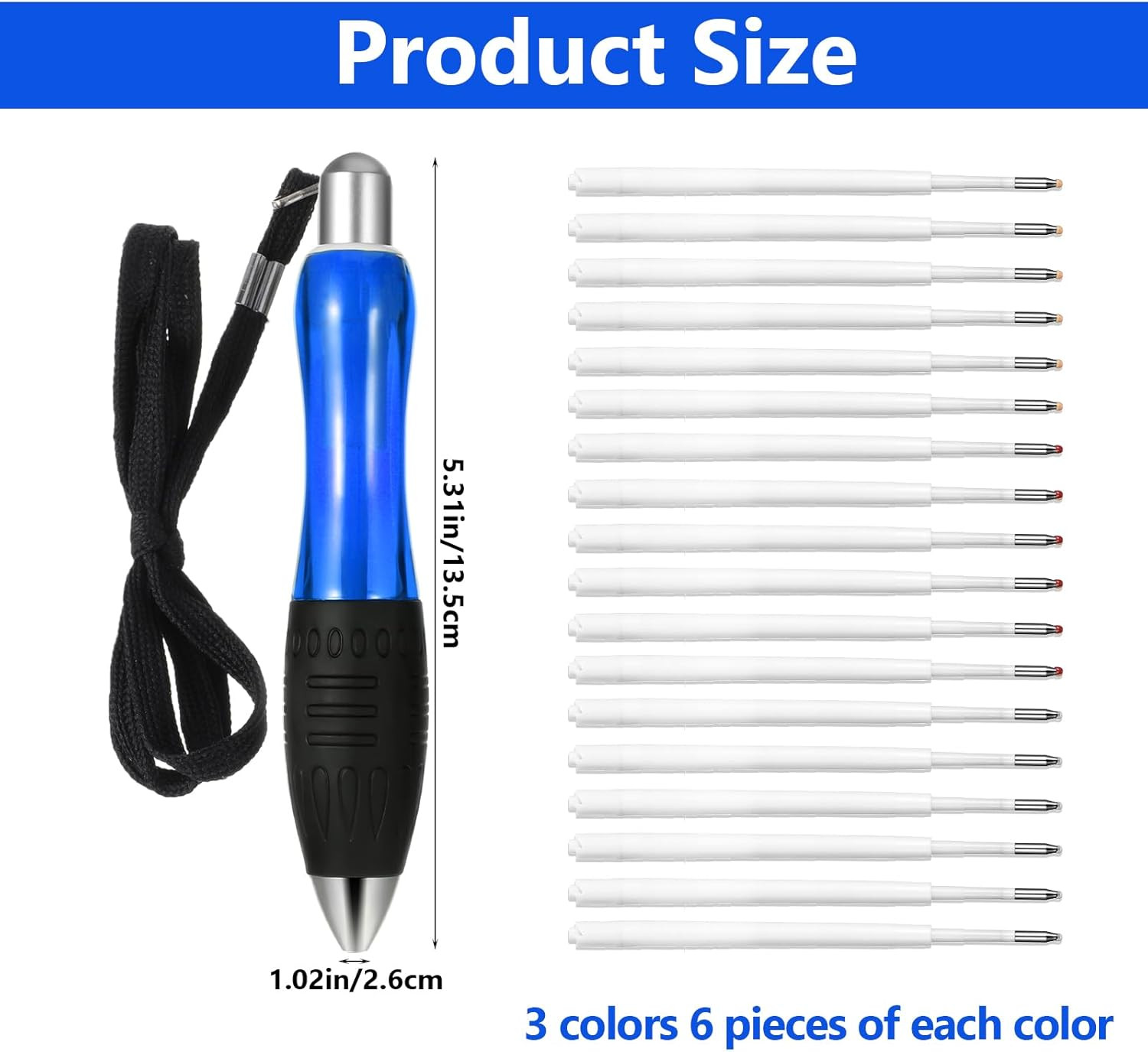 3 Pcs Big Fat Pens Wide Grip Pens for Tremor Handicap Carpal Tunnel