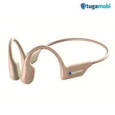 NEW Beige Bone Conduction Headphones Lightweight Open-Ear Wireless Bluetooth
