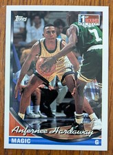 ANFERNEE HARDAWAY, 1993-94 TOPPS 1st ROUND DRAFT, ROOKIE CARD #334, MAGIC. rookie card picture