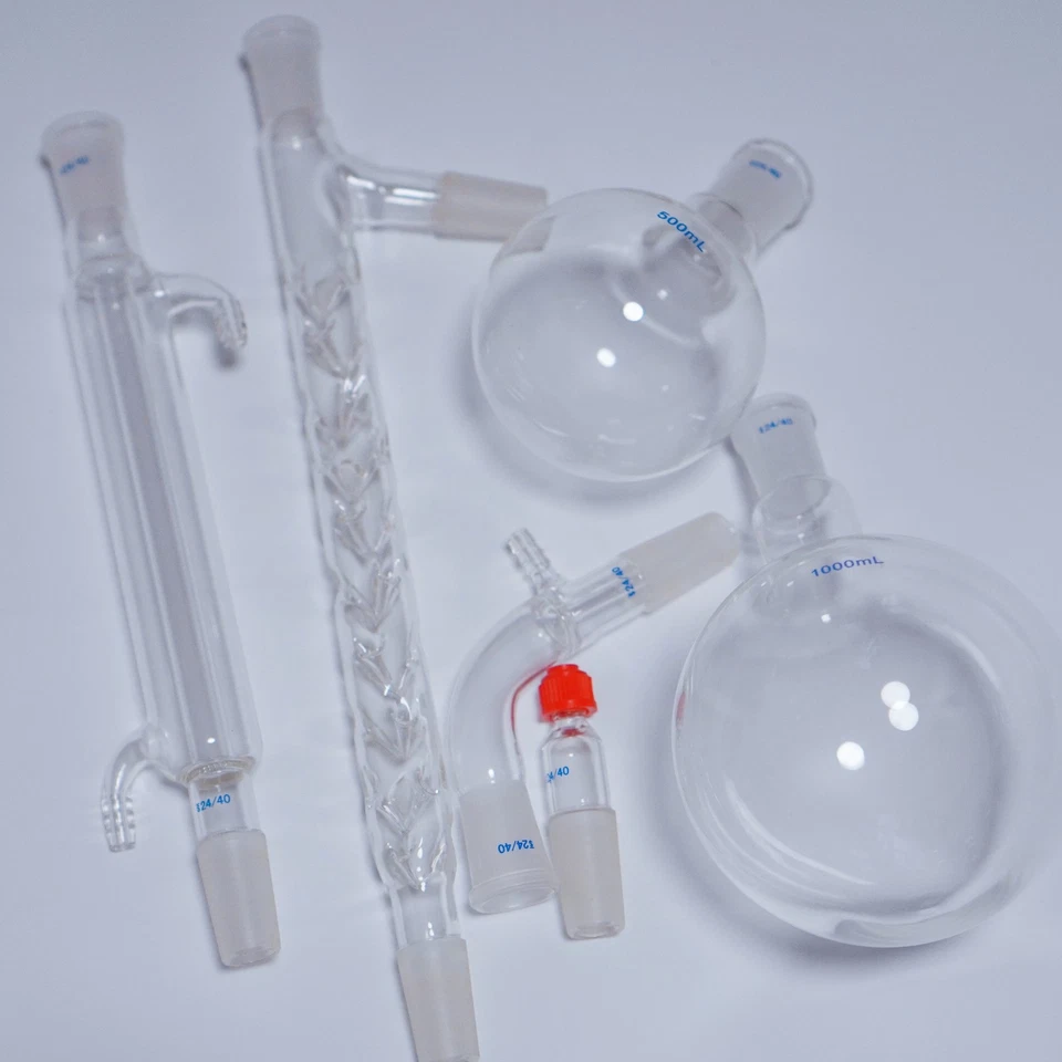 Lab Glass distillation kit & apparatus lab glassware supplier 24/40 joints - Image 2 of 4