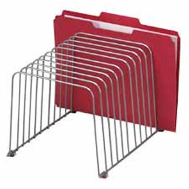 Wire Desktop File Organizer- 9in.x11-.38in.x8in.- Silver-image