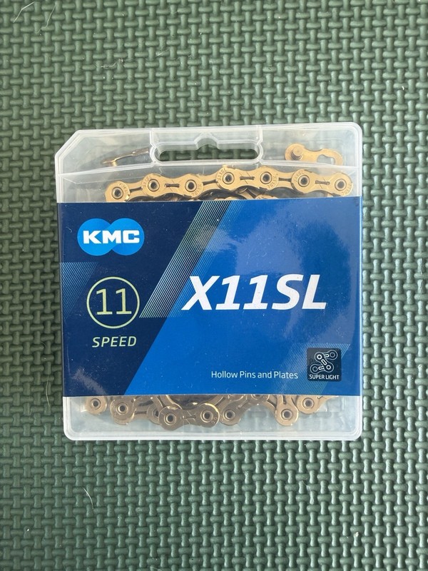 KMC X11SL Gold 11-Speed 118L Road Bike Chain Ti-N fits SRAM Shimano