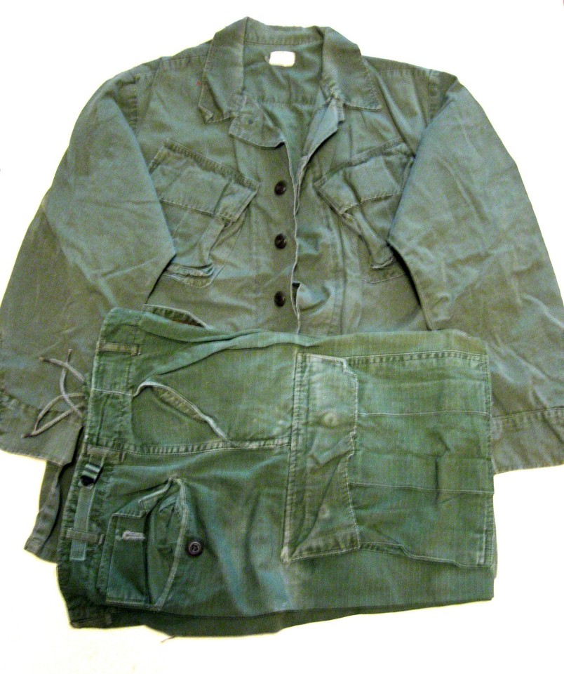 US ARMY JUNGLE FATIGUES VIETNAM RIP STOP JACKET AND TROUSERS - FAST ...