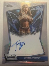 2026 Topps Chrome WWE Tiffany Stratton Blue Brand Refractor Auto