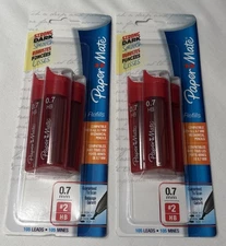 (2) Packs Paper Mate Refill LEAD 0.7MM #2 HB/BLACK 105CT FREE SHIPPING