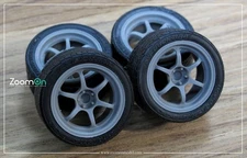 ZoomOn 1/24 18'' Advan Racing RG2 Rim set with Tyres