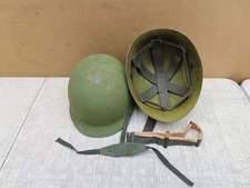 VTG UNISSUED NOS 1974-84 VIETNAM U.S. M1 HELMET LINER W STEEL POT HEADBAND