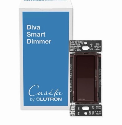 Lutron Diva Smart Dimmer Light Switch for Caseta Lighting (Lutron Smart Hub Requ