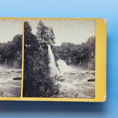 Bonnington Stereoview um 1870 Echtfoto Schottland Wasserfall Studie von Wilson