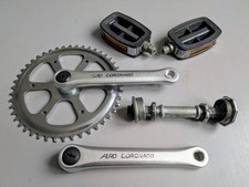 Kurbelgarnitur Aero Coronado Tretlager Pedalen komplett Retro Vintage 