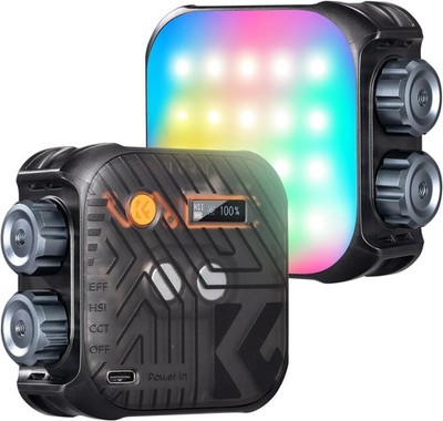 K&F CONCEPT Magnetic RGB Video Light 360° Full Color LED Portable Camera Light