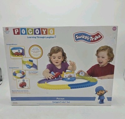 New- POCOYO Red Racing Car Swiggle Traks Blue Ball Bridge Set Bandai 88430